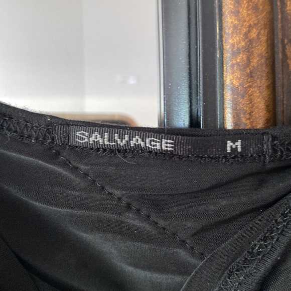 Savage, medium black, stripy, rocker tang style shirt, mini dress, unique style - Picture 7 of 7